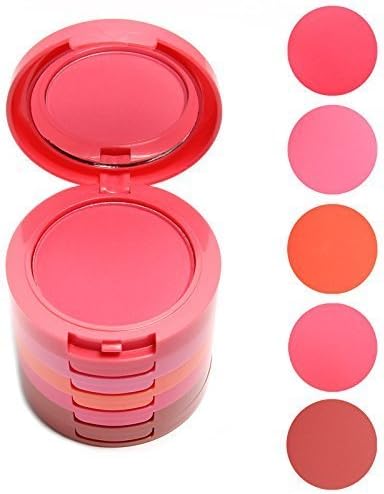 Music Flower 5 color Face Blusher Powder with Brush