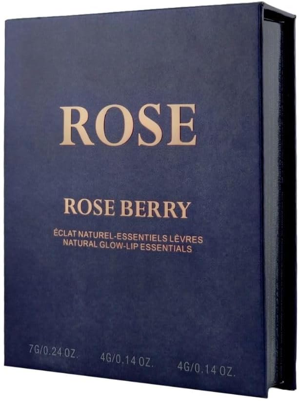 ROSE BERRY 3-Piece Gloss Combo – Natural Glow Essentials for Hydrated, Radiant Look – Includes Gloss, Shine & Glow Finish (Light Coral)