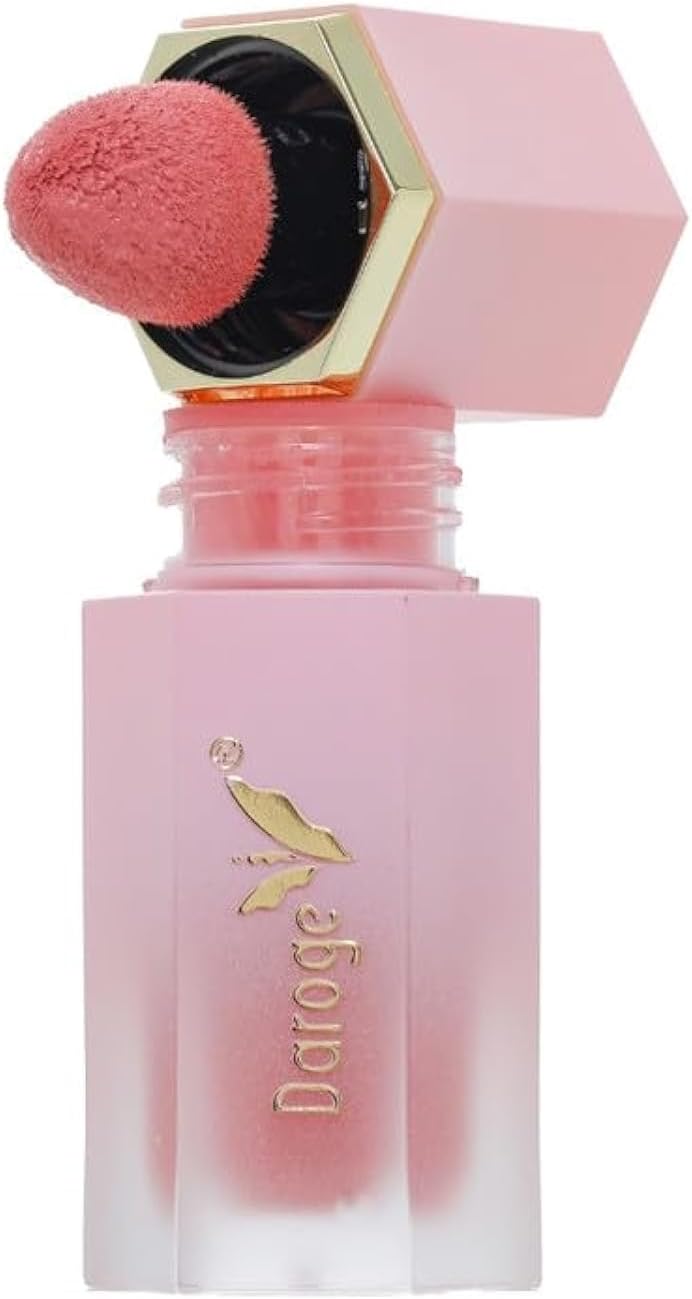 Daroge Make Up Liquid Blusher - Color Bloom Liquid Blush Matte Finish -Long Time Wearing With Waterproof Formula Gel-Cream Blush On with Sponge Tip Applicator (Cranberry) 59.0 Grams