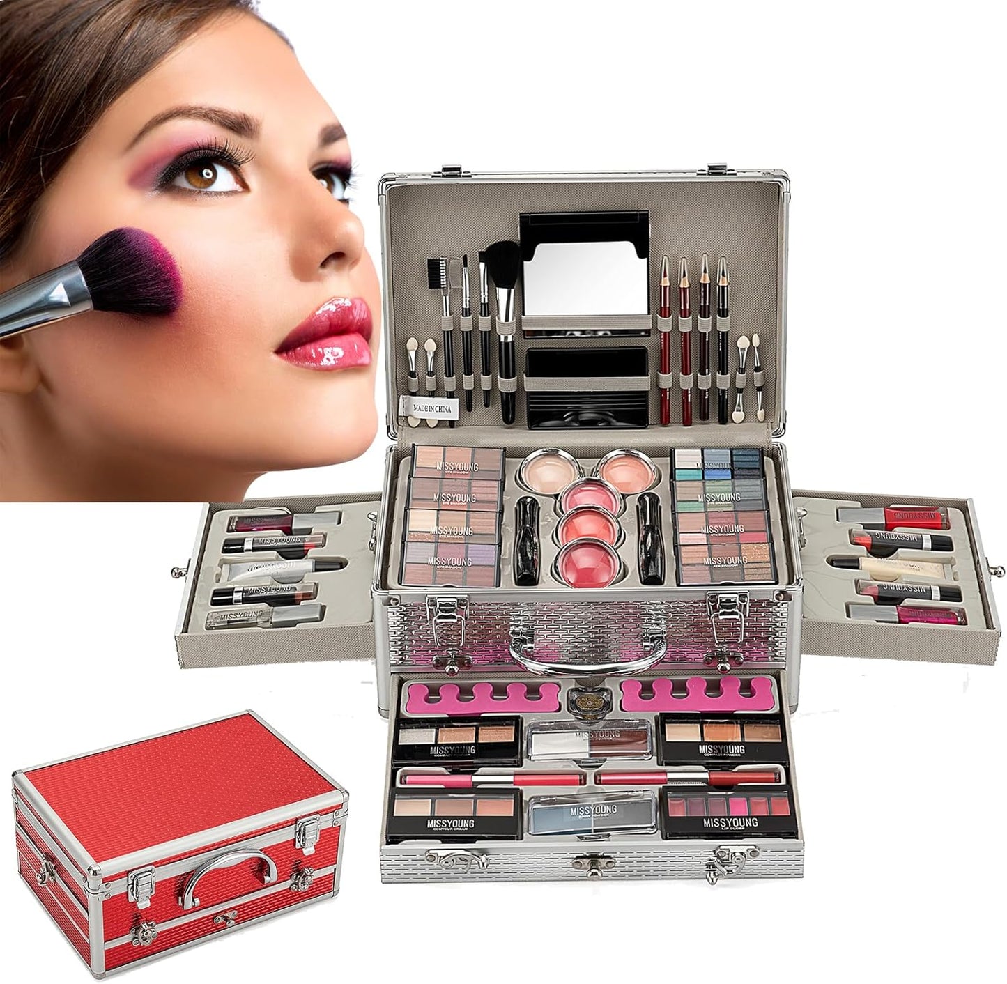 Miss Young Professional Makeup Kit Sets - Wide Range Of Combinations To Chose From! (Set of 106 Pcs)