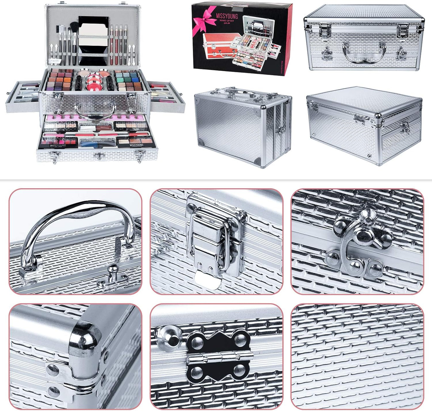 Miss Young Professional Makeup Kit Sets - Wide Range Of Combinations To Chose From! (Set of 106 Pcs)